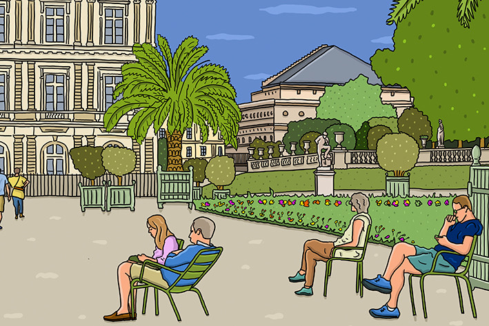 luxembourg et théâtre de l'Odéon par antoine meurant - Image principale