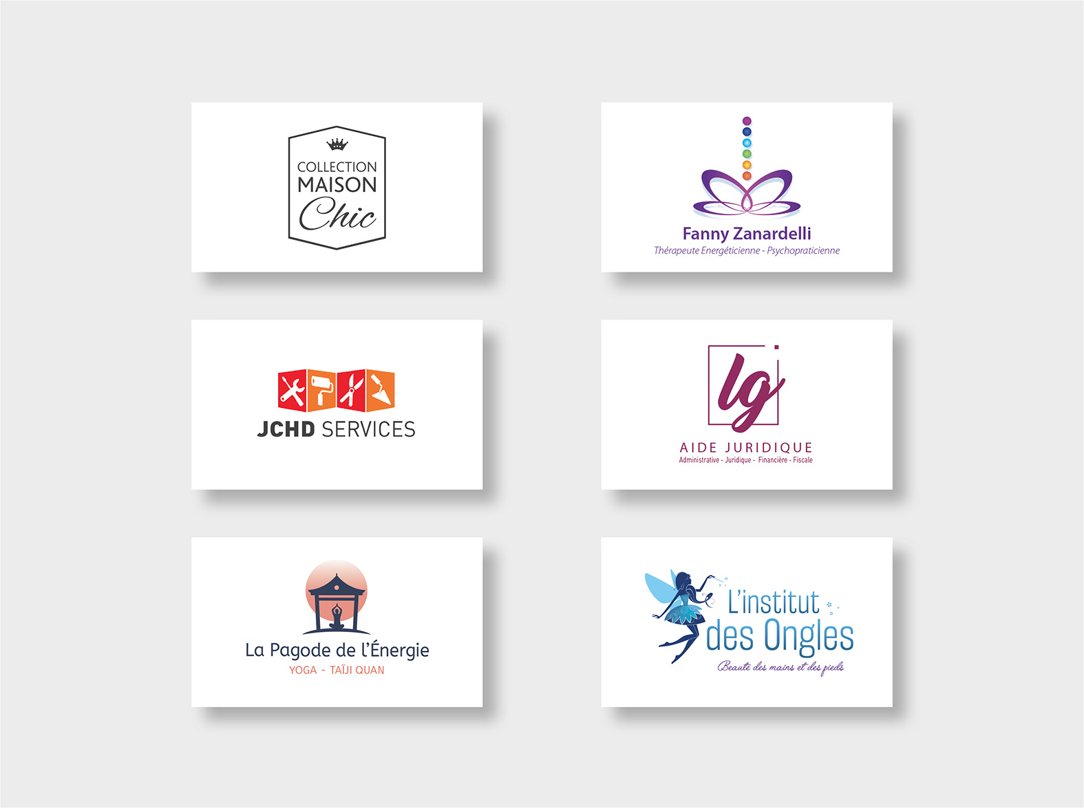 Réalisation de logos - karine pertoldi - DA & graphistes