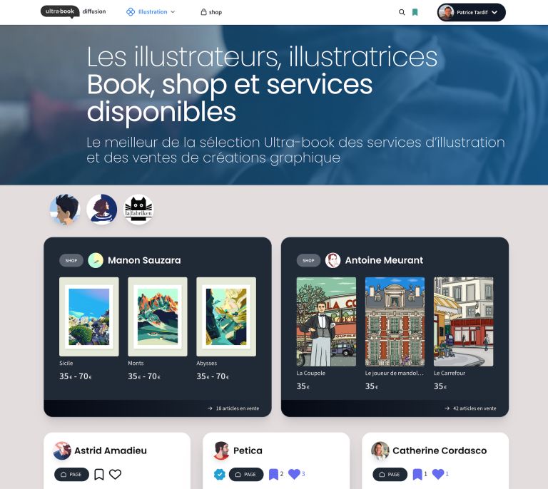 ultra-book diffusion - shop - Patrice Tardif - graphiste